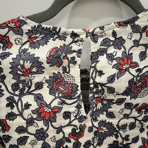 NWT ZARA Blue and white floral long sleeve mini dress - Picture 11 of 13